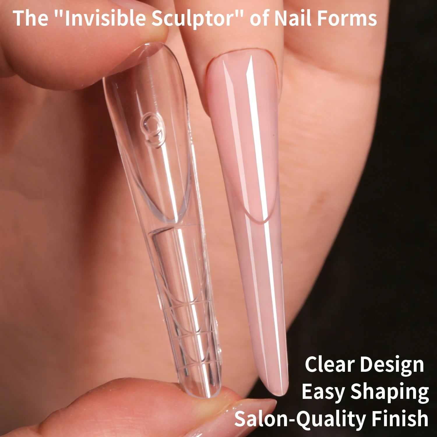 Nailpop 15sizes Ballet French Nail Dual Forms Extension Molds Reusable PP with 3D Smart French Guide Line for Manicure 150pcs